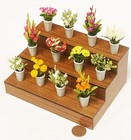 Dolls House Wooden Flower Display Unit Tumdee 1:12 Scale Miniature Accessory
