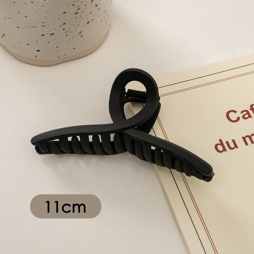 Random 2 PCS Lot 2 Hair Claw Clip Plastic Elegent Black Women Suitable Hairstyle - Picture 8 of 8