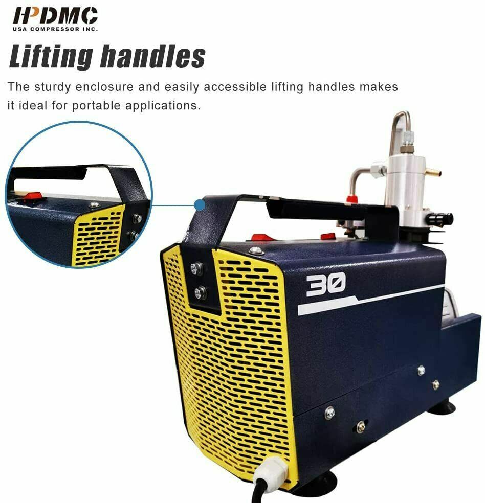 110V Air Compressor Adjustable Pressure 030 Mpa For PCP Paintball Tank