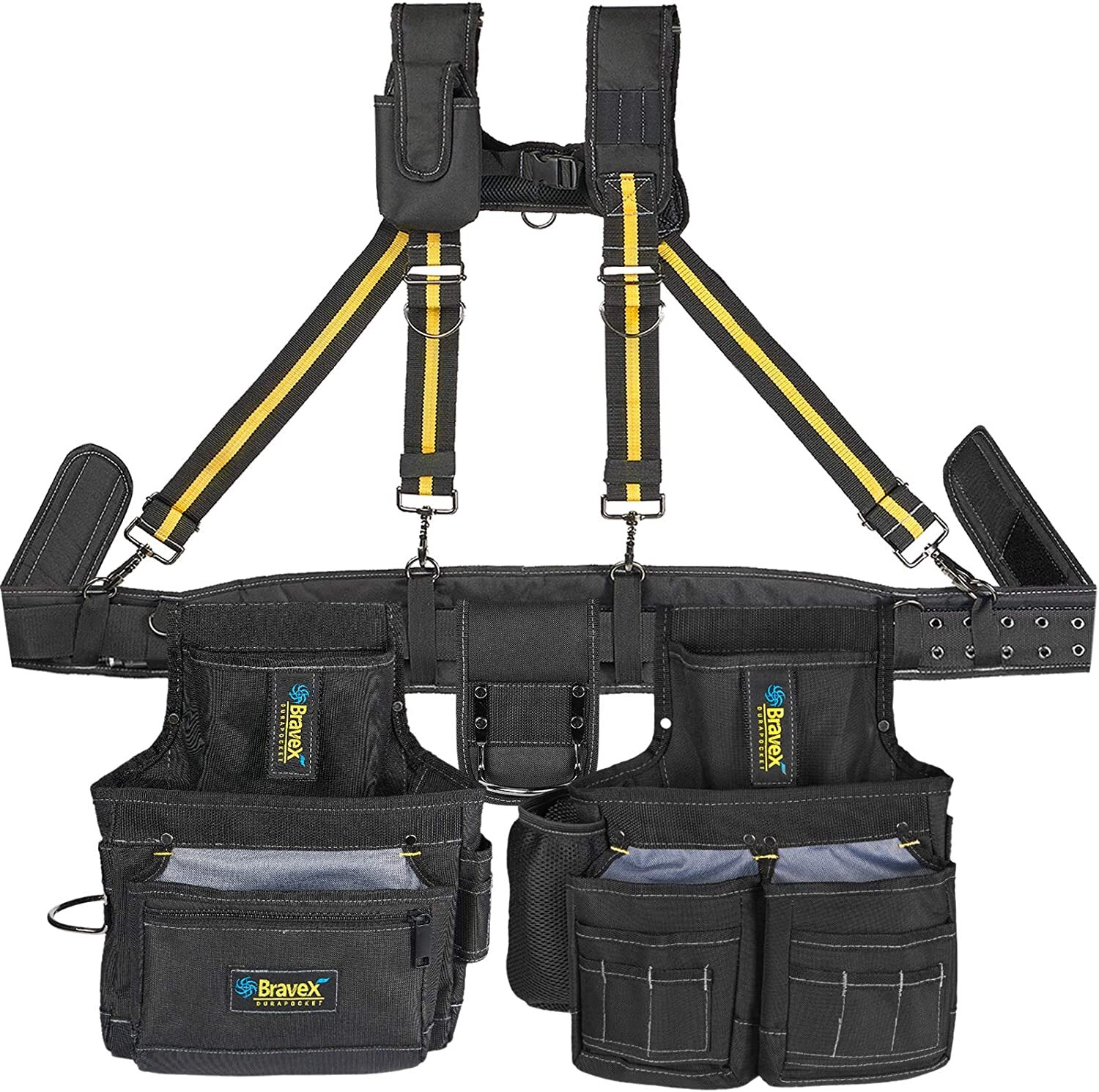 Tool Belt Suspenders Vest Pro Ultra 20 Bags Y-Style Pouch For Framers Carpenter