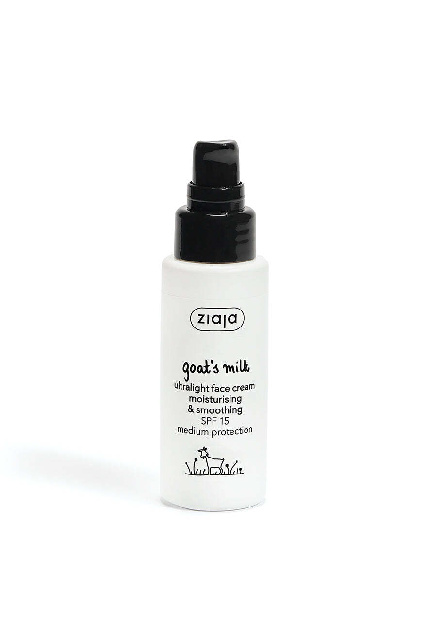 Ziaja Goat's Milk Ultralight Face Cream Spf 15 50ml OFFICIAL UK