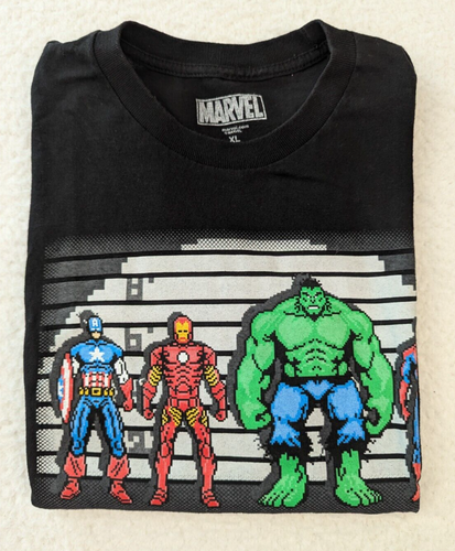 Marvel Comics Adult T-Shirt XL Pixel Block Style Hero X-large - Picture 7 of 7