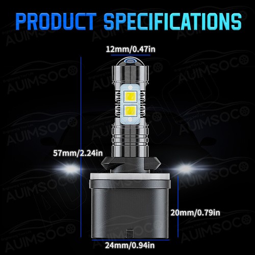 For Mitsubishi Galant 1999-2003 LED Headlight Bulbs Hi-Lo Fog Beam Super Bright - Picture 15 of 15