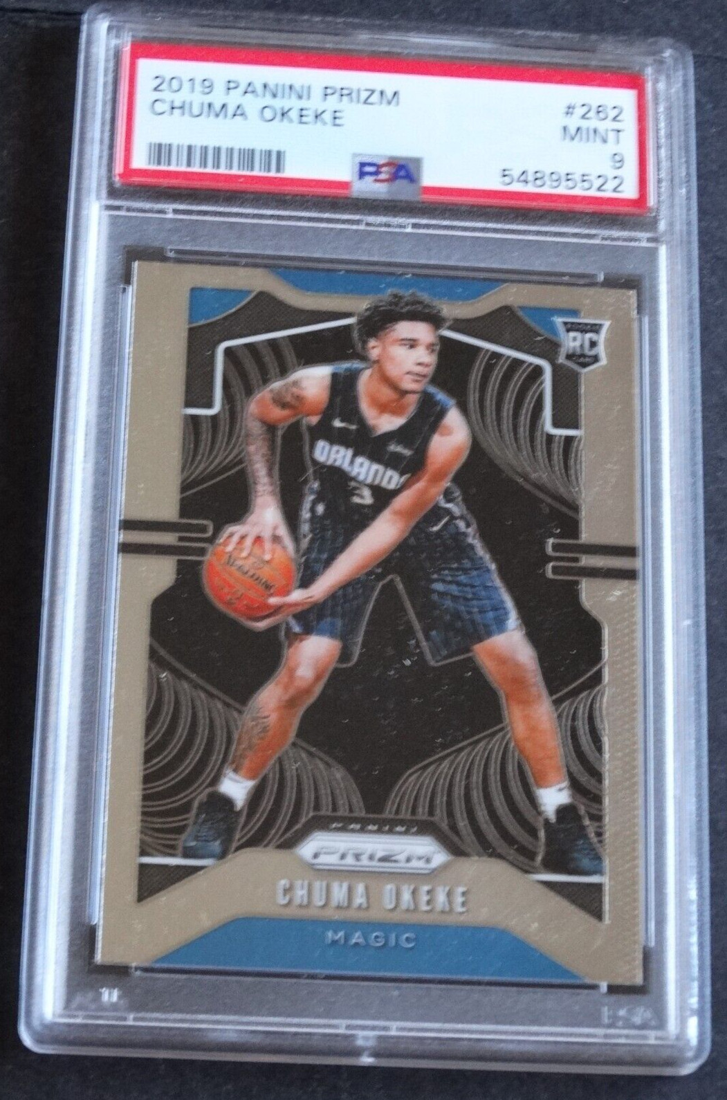 2019 Panini Prizm #262 Chuma Okeke Orlando Magic Basketball Card PSA 9 Mint