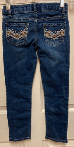LOT of 2 Girls Blue Denim Jeans-Gymboree Bootcut & Arizona Skinny (Size 7) - Picture 4 of 7