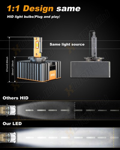 D5S Xenon Headlight LED Bulb For Chevrolet Silverado 1500 GMC Sierra Terrain 2X - 第 4/10 張圖片