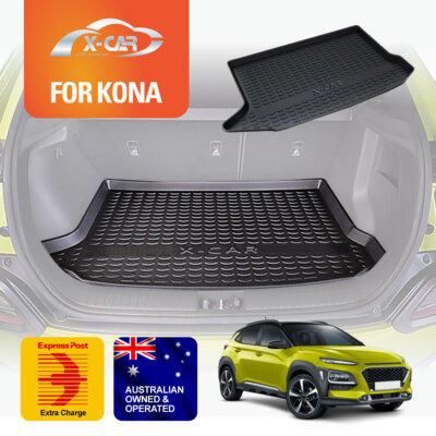 Hyundai Kona 2020 Accessories Heavy Duty Trunk Mat For Hyundai Kona 2017-2023 | Cargo Liner Boot Tray Protector Hyundai Kona Trunk Mat
