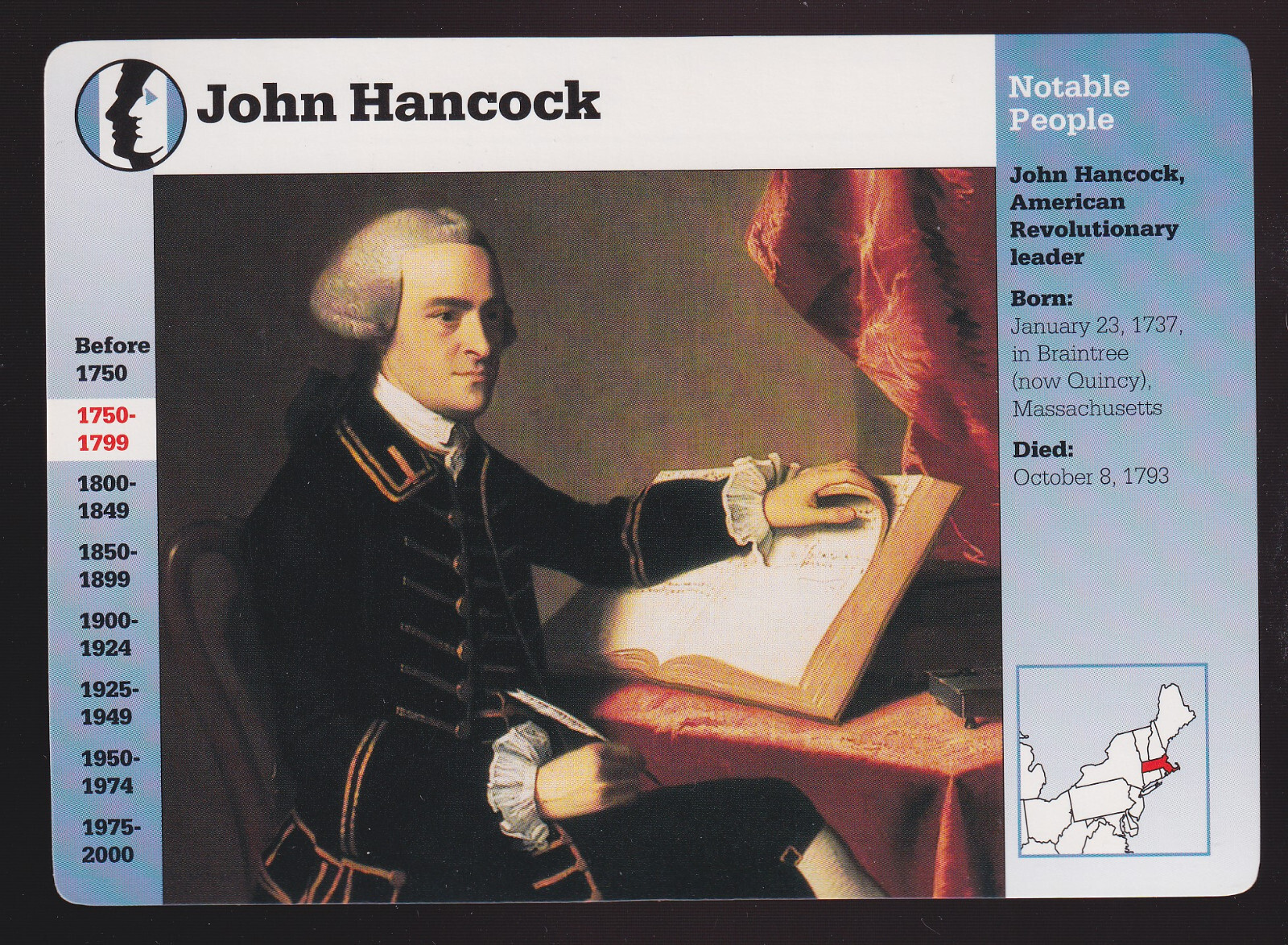 JOHN HANCOCK Revolutionary War Leader 1996 GROLIER STORY OF AMERICA ...
