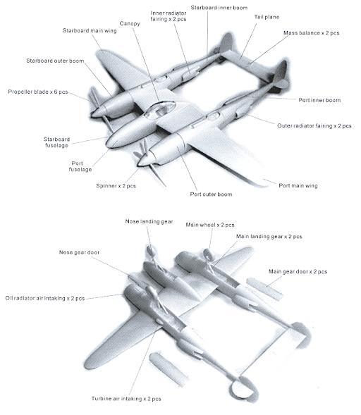 Lockheed Rivet Prototype Anigrand Models 1/72 LOCKHEED XP-49 LIGHTNING American WWII Prototype ...