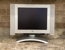 Vintage Retro TV Futuristic 2003 Zenith Philips 15&rdquo; L15V36 Swiveling Base Silver