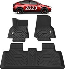 Tesla Model Y Floor Mats AUXITO, 2020-2024 Model Y All Weather Mats 1st 2nd Row