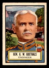 1952 Topps Look 'N See #10 Gen G.W. Goethals NM *e1