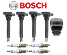 Ignition Coil + Spark Plug Double Platinum (4set) OEM Bosch Audi Volkswagen 2.0L