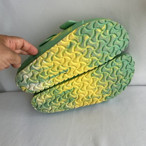 Birkenstock Arizona Essentials EVA Slide Green Yellow Tie Dye Sz EU 40 US W9 M7 - Picture 8 of 9