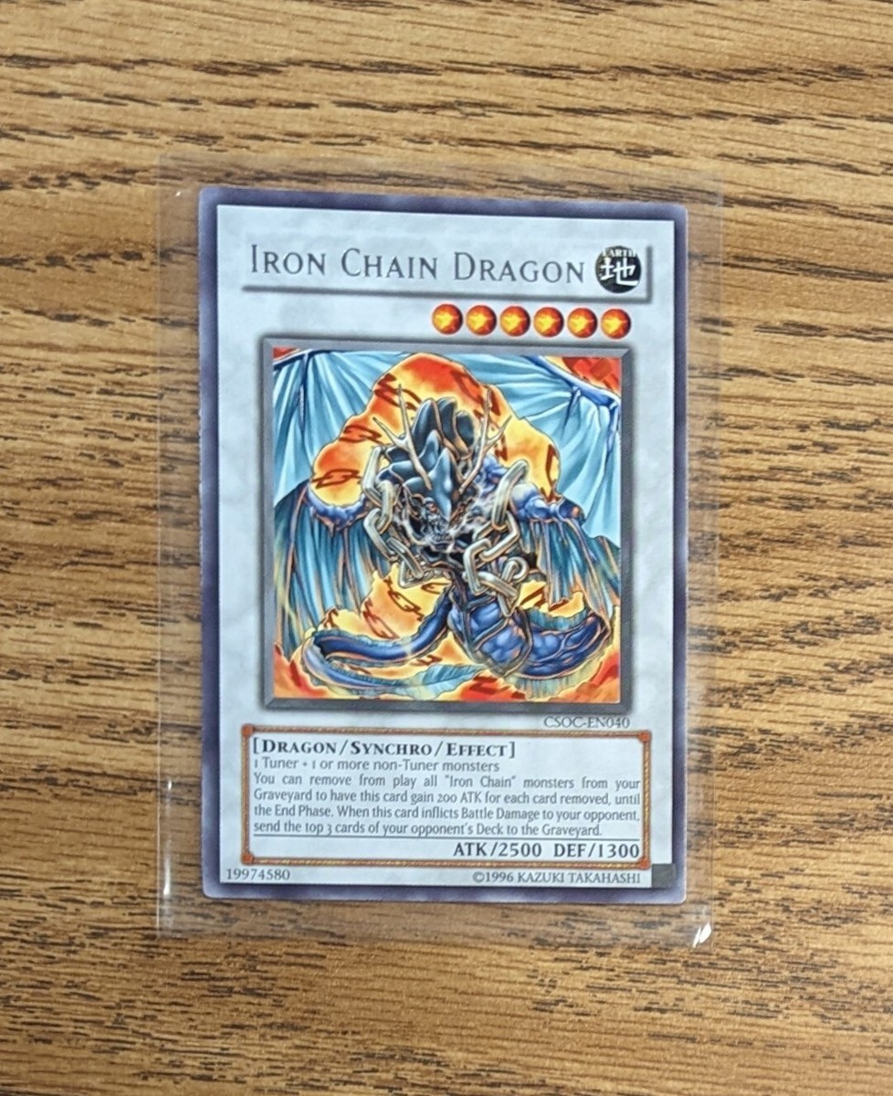 Yugioh Iron Chain Dragon CSOC-EN040 Rare Crossroads Of Chaos NM Yugioh Iron Chain Dragon CSOC-EN040 Rare Crossroads Of Chaos NM