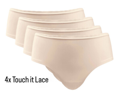 Sloggi Hipster Slip Touch it Lace 4er Pack 44 skin NEU