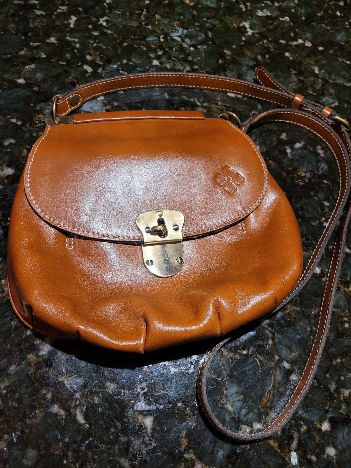 Patricia Nash Leather Crossbody Bag Tan Brow… Gem