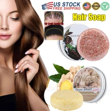Hair Soap Bar Anti-Grey Natural Polygonum Essence Reverse Hair Darkening Shampoo