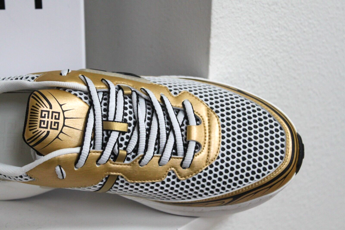 Givenchy Nfnty-52 White Gold Leather Logo Sneakers Men US 10 SPB-TS 366119 img_2D_0001_b86dd616-1acb-4712  main image 4