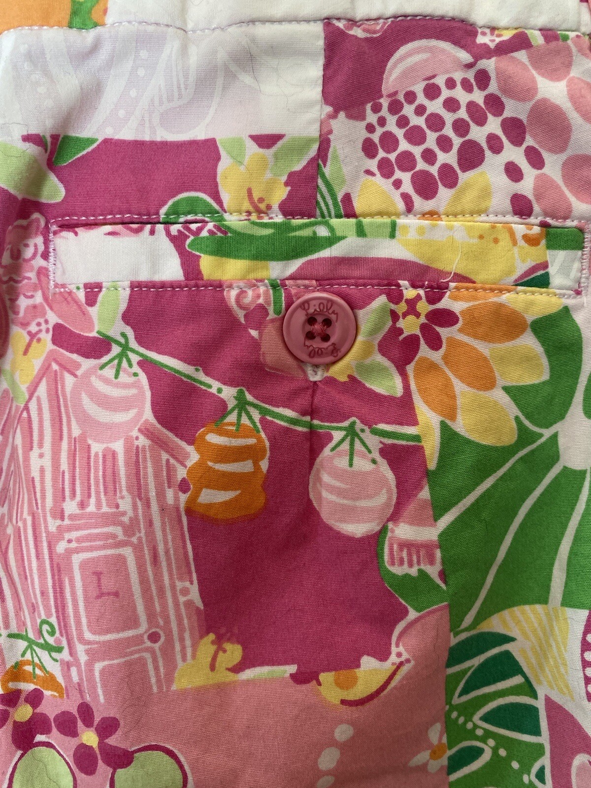 Lilly Pulitzer WHITE LABEL patchwork pants size 12 - image 8