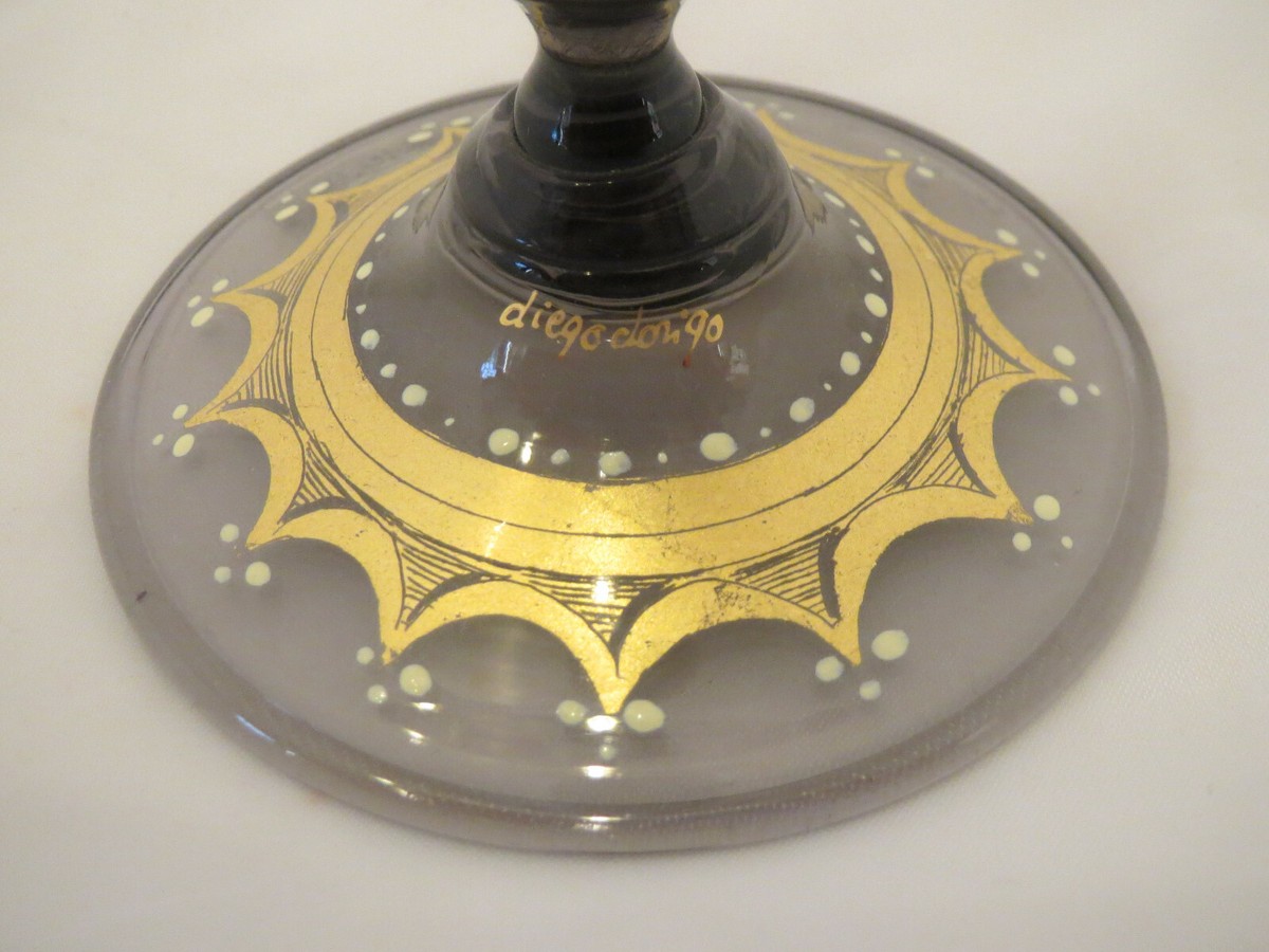 Rare Paire De Verres Calices En Argent Massif Et Vermeil 925