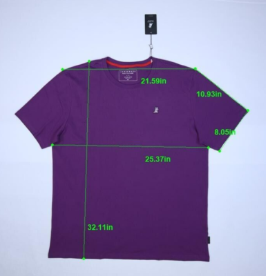 James Bark Pima Cotton Tee Crew Neck Jersey T-Shirt Plum Purple