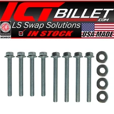 ICT Billet 12 pc ENGINE STAND BOLT Flange SBC BBC 350 Small Big Block Chevy