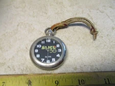 VTG Slick 50 Quartz Watch Key Fob Pocket Watch Silver Tone 42mm Round Analog