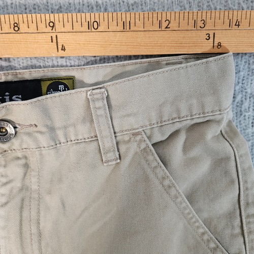 Vintage Levis Silver Tab Boys Khaki Cargo Shorts Beige Size 14 L Baggy - Picture 9 of 11