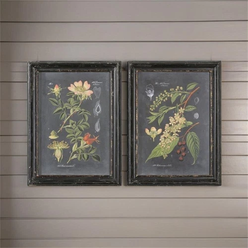 Bowery Hill Modern Midnight Botanicals 2 Piece Wall Art Set - Picture 3 of 4