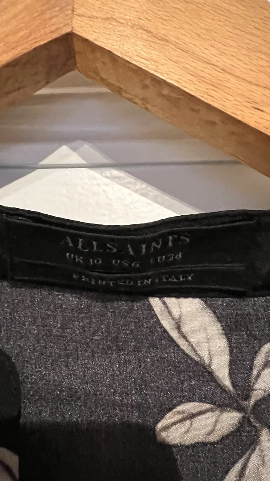 Vestido All Saints 100 % seda Sanko Willow talla 10 Foto 2 de 3