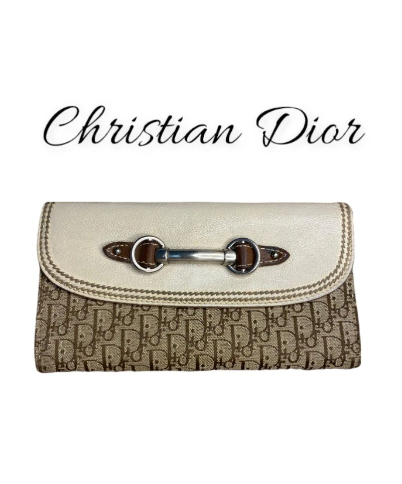 Christian Dior Trotter Print Long Wallet Authentic