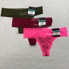No Boundaries Juniors Thongs Underwear sz S sz 3 - 5 Multicolor Lace 3 Pack NEW