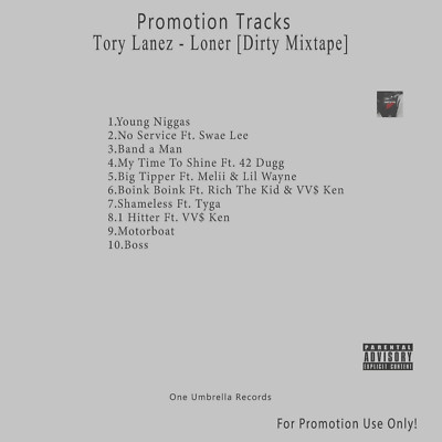 Rap/Hip-Hop.. White CD. Tory Lanez - Loner [Dirty Mixtape]