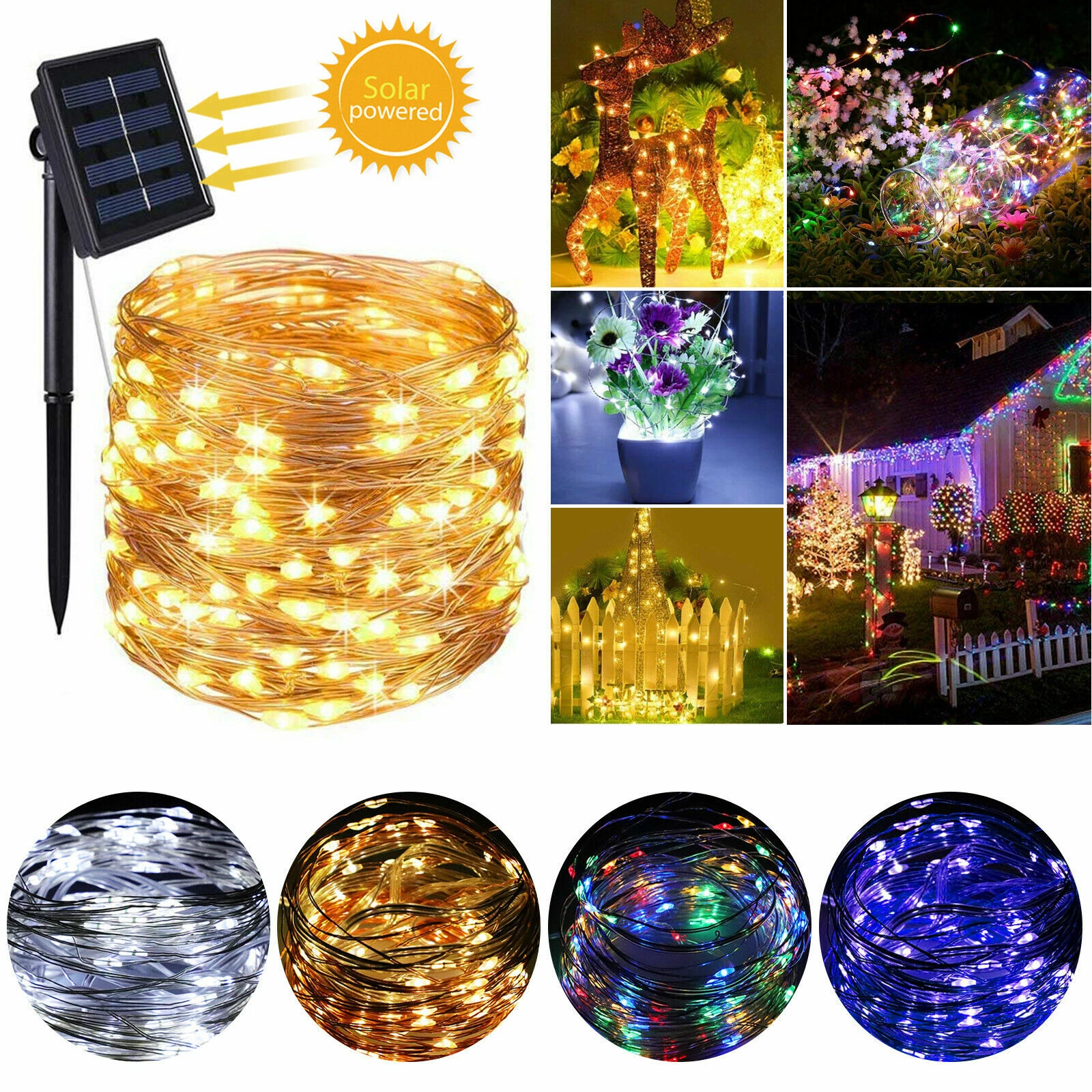 Solar Fairy String Lights LED Waterproof Copper Wire Xmas Garden Decor Outdoor
Opens in a new window