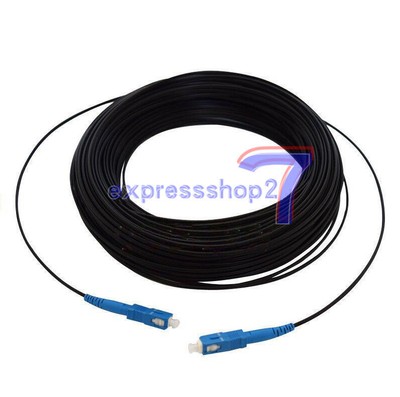 100M FTTH Fiber Optic Drop Cable Patch Cord SC to SC Simplex Singlemode Jumper