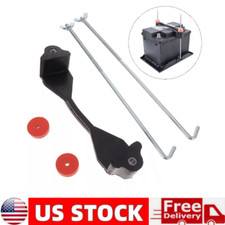 Black Car Rubber Battery Hold Down Clamp Holder Tie Down Bracket Hold Down Tool