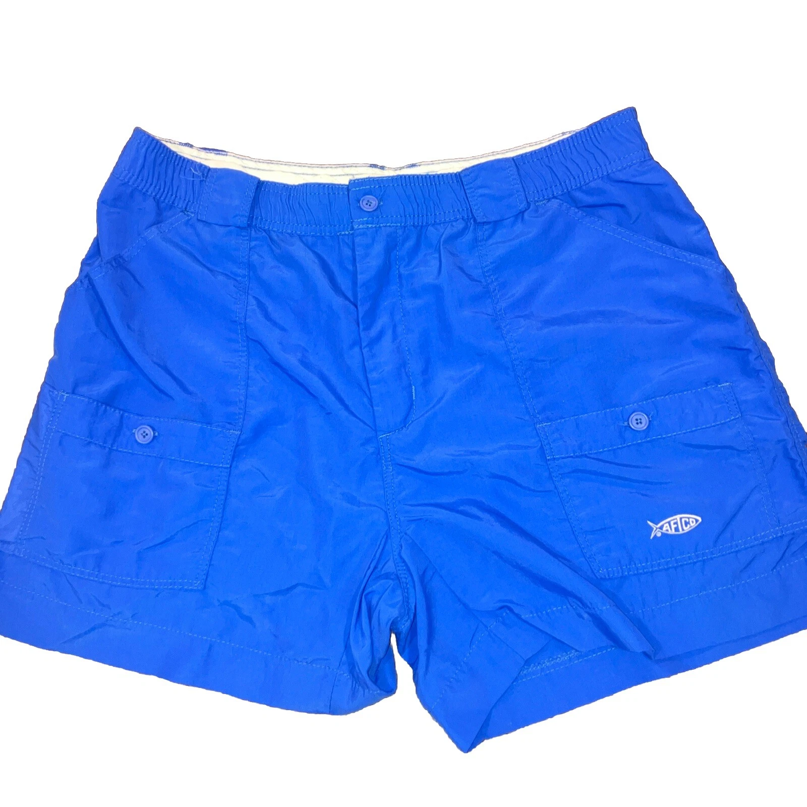 Aftco Bluewater M01 Original Fishing/Boating Shorts Blue Men's Size 38 Inseam 5”