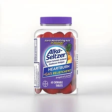 Alka-Seltzer Heartburn and Gas Relief Chews Tropical Punch 60ct