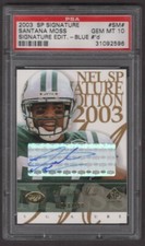 Santana Moss PSA 10 2003 UD SP Signature Edition Auto Autograph JETS #/100 pop 5
