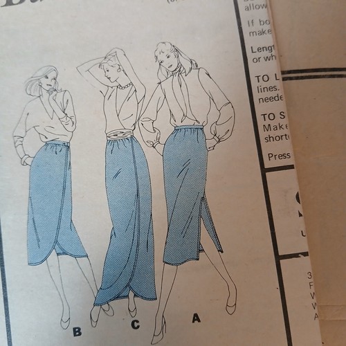 Butterick 6788 Front Wrap Option Maxi Mid Skirt Vintage '70s 12 Misses Sewing - Picture 5 of 5