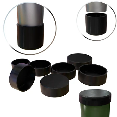 NOZZLEBOSS Rohrkappe Rundkappe Endkappe Abdeckung Rohr 16mm - 70mm Abdeckkappe Gummi Zaun