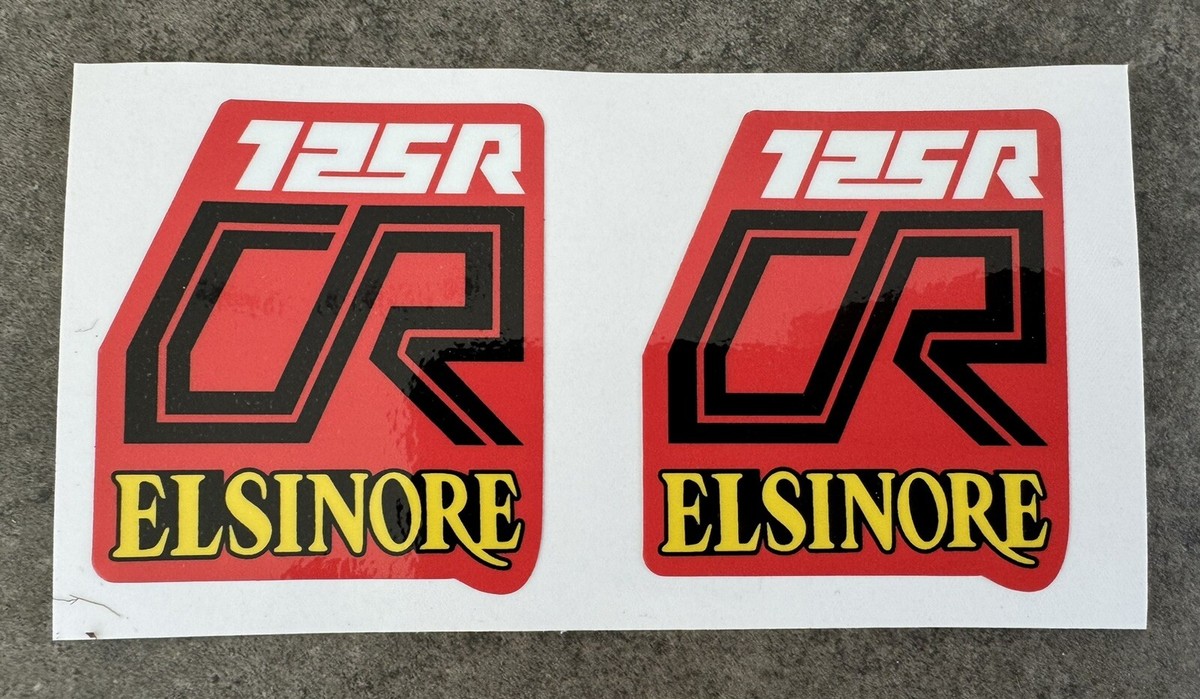 2x Team Honda Number One 3.25" Decal Stickers - For CBX, Elsinore, CR Dirt Bikes, ATVs, & More