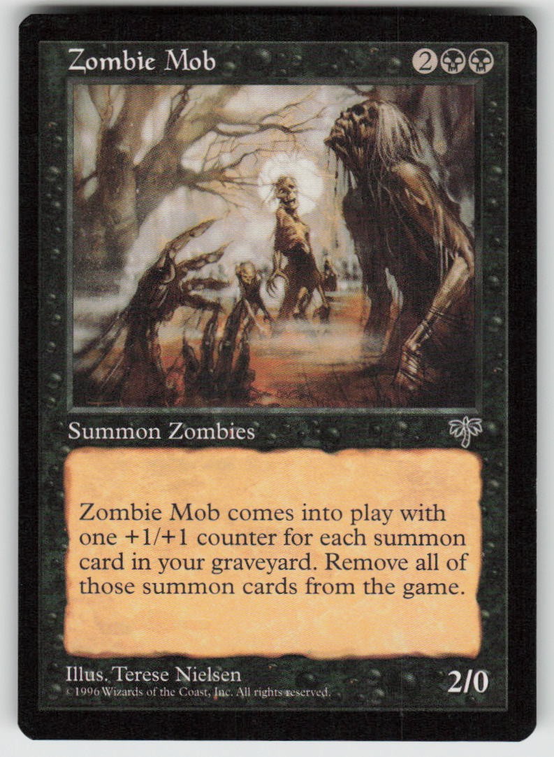 Zombie Mob Uncommon Mirage MTG Lightly Played 1996