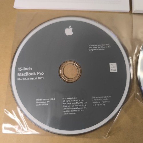 MacBook Pro 15-inch OS X Install DVD 10.6.4 & Application DVD & Apple Stickers - Picture 2 of 7