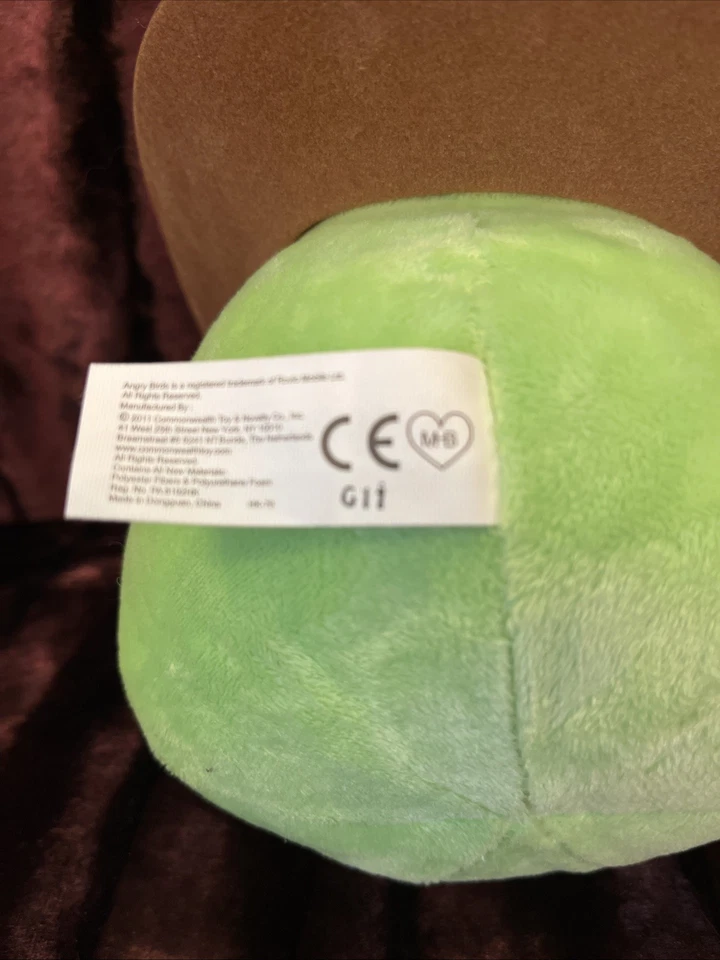 RARE~Angry Birds Plush 2011 Accessorized Cowboy Foreman PIG | 6" Limited Edition - Image 4 of 4