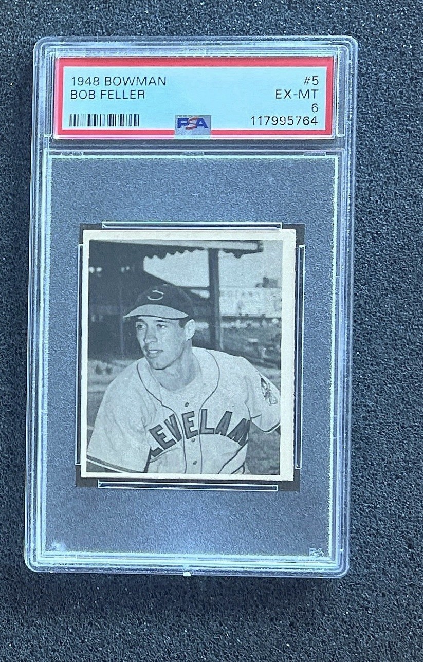 1948 Bowman - #5 Bob Feller - PSA 6 (Fresh Grade)