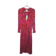 FARM Rio Delicate Leaves Maxi Dress NWT Tropical Floral Resort Dress Size S