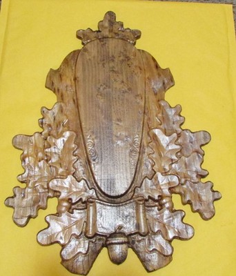 3D ORNATE  TAXIDERMY HEAD MOUNTING PLAQUE SHIELD MEASURES 16'' X 12''