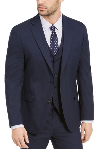 Alfani Mens Slim-Fit Stretch Two Button Suit Jacket 40 Regular Navy - NWT $360 Alfani Mens Slim-Fit Stretch Two Button Suit Jacket 40 Regular Navy - NWT $360